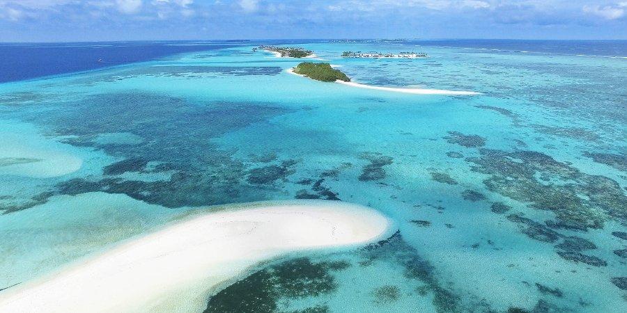 Le Maldive viste dall'alto